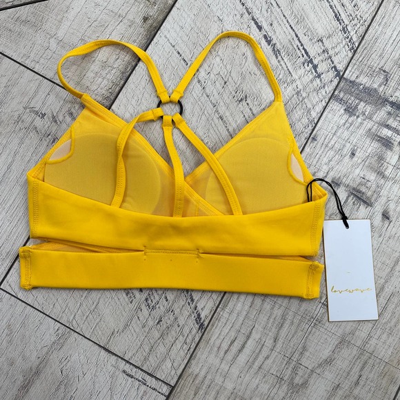 Revolve Lovewave  Brittany Sports Bra Yellow Size Medium - Picture 6 of 10